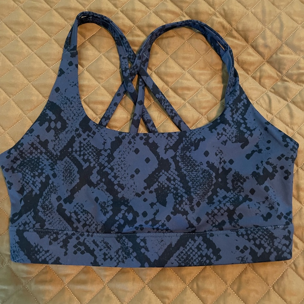 Snake print sports bra